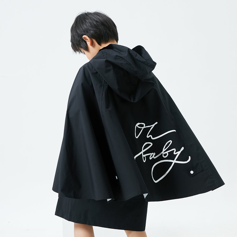 Kid's Raincoat Poncho Toddler Rain Jacket Waterproof Hoodie