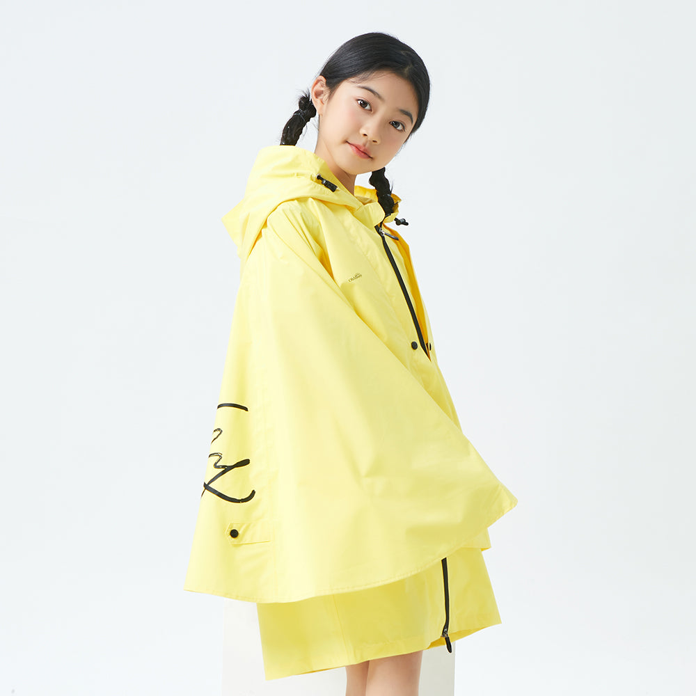 Kid's Raincoat Poncho Toddler Rain Jacket Waterproof Hoodie