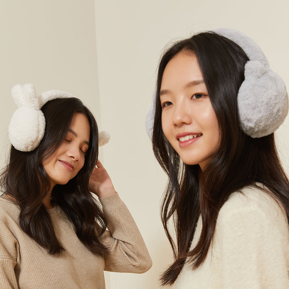 Ear Muffs Faux Fleece Warm Earmuffs Plush Warmers Ear Covers Foldable Headband