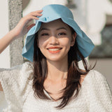 Women's Wide Brim Sun Hat UV Protection UPF 50+ Fishing Cap
