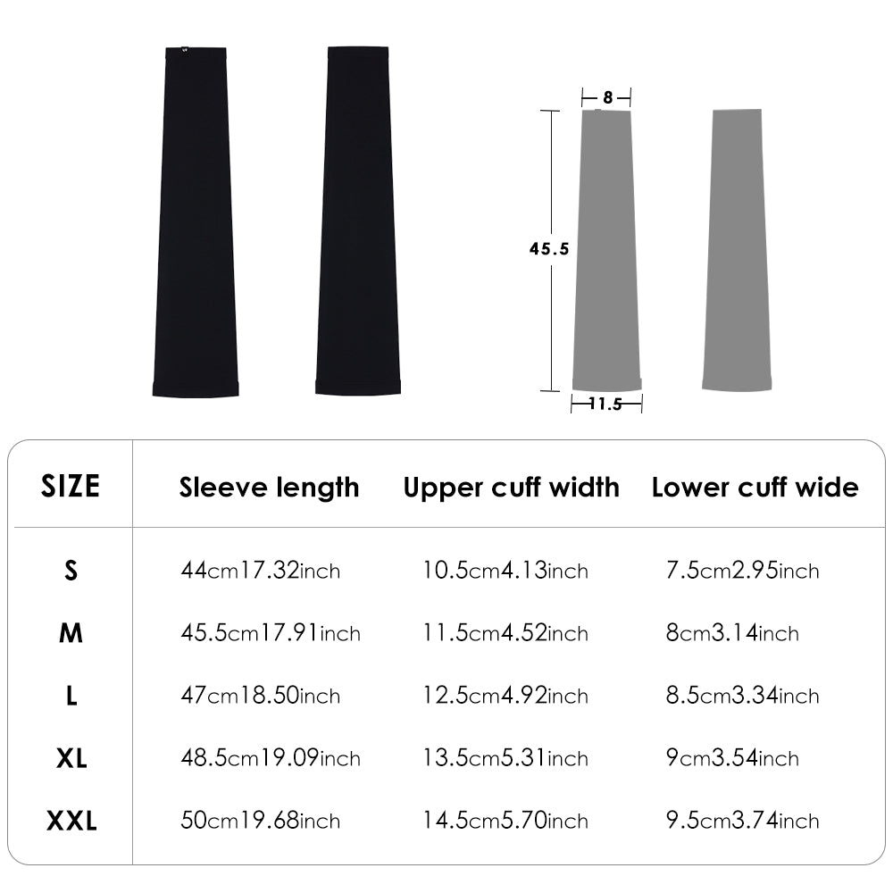 Unisex Sun Protection Arm Sleeves UPF 50+ Quick Dry Cooling Arm Covers