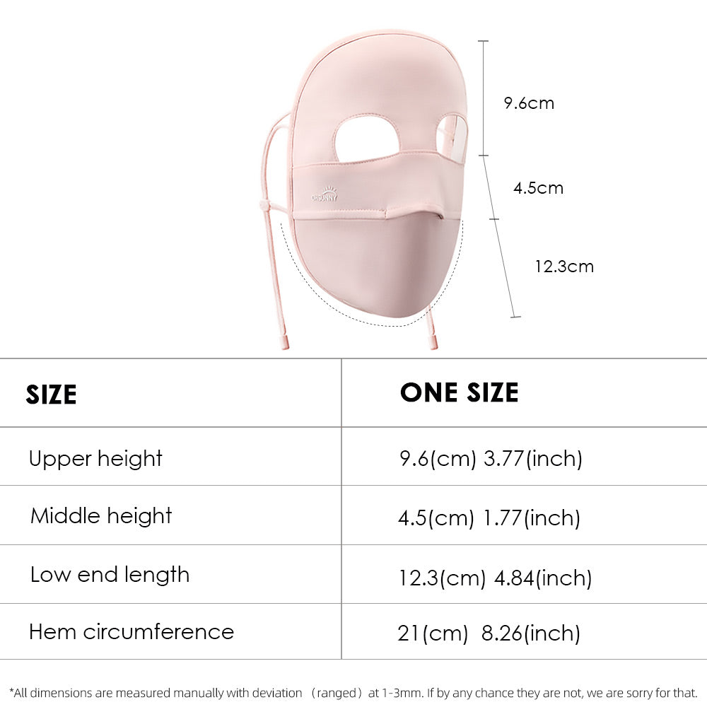 US Stock Sun Protection Full Face Mask UPF 50+ Face Cover