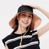 Women's Reversible Bucket Hat Wide Brim Sun Cap UPF50+ Waterproof
