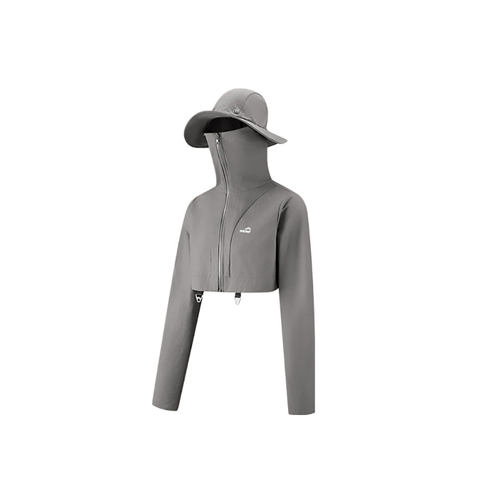 Women's Sun Protection Jackets with Bucket Hat Cap UPF 50+ Outdoor Coat Lightweight Hooded