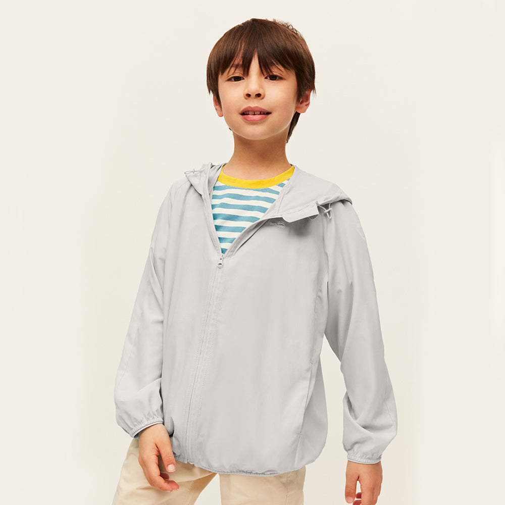 Kid's Sun Protection Jackets with Pockets UPF 50+ Hoodie for Aged 4-10 Boys Girls