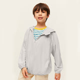 Kid's Sun Protection Jackets with Pockets UPF 50+ Hoodie for Aged 4-10 Boys Girls