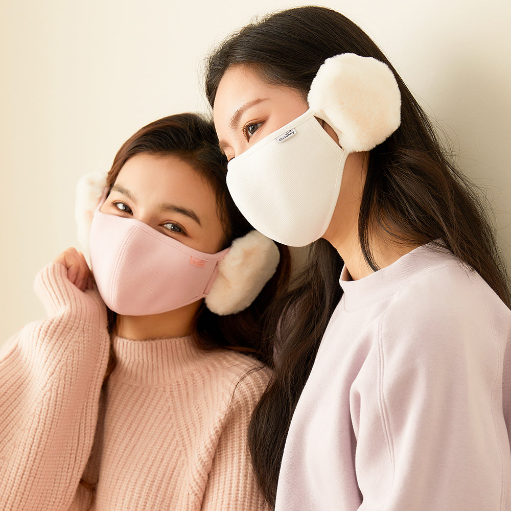 US Stock Women's Warm Mask Balaclava Face Cover with Earmuffs
