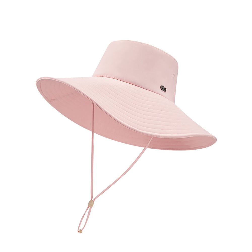 US Stock Unisex Extra Large Brim Sun Bucket Hat with Adjustable Windproof Rope