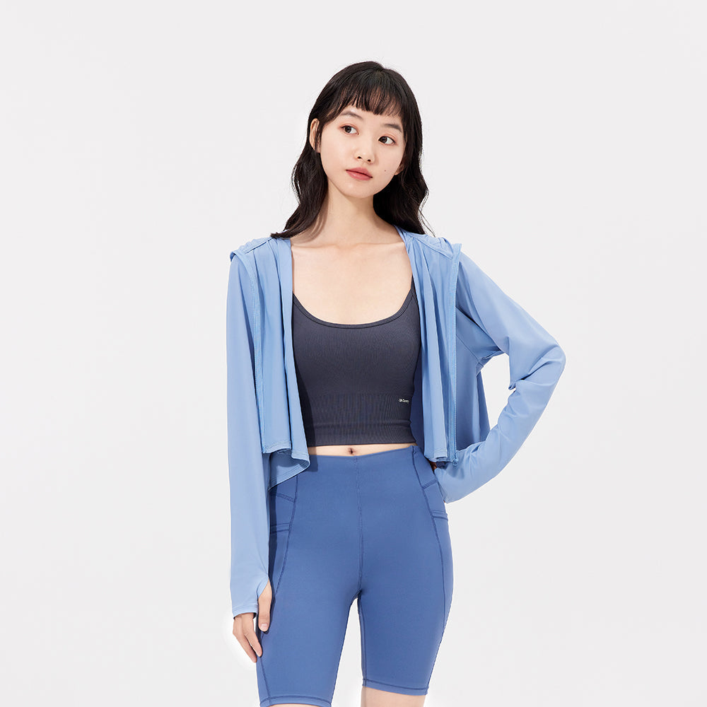 US Stock Women's Classic Sun Protection Hoodie UPF 50+ Cooling Jacket Outdoor Tops