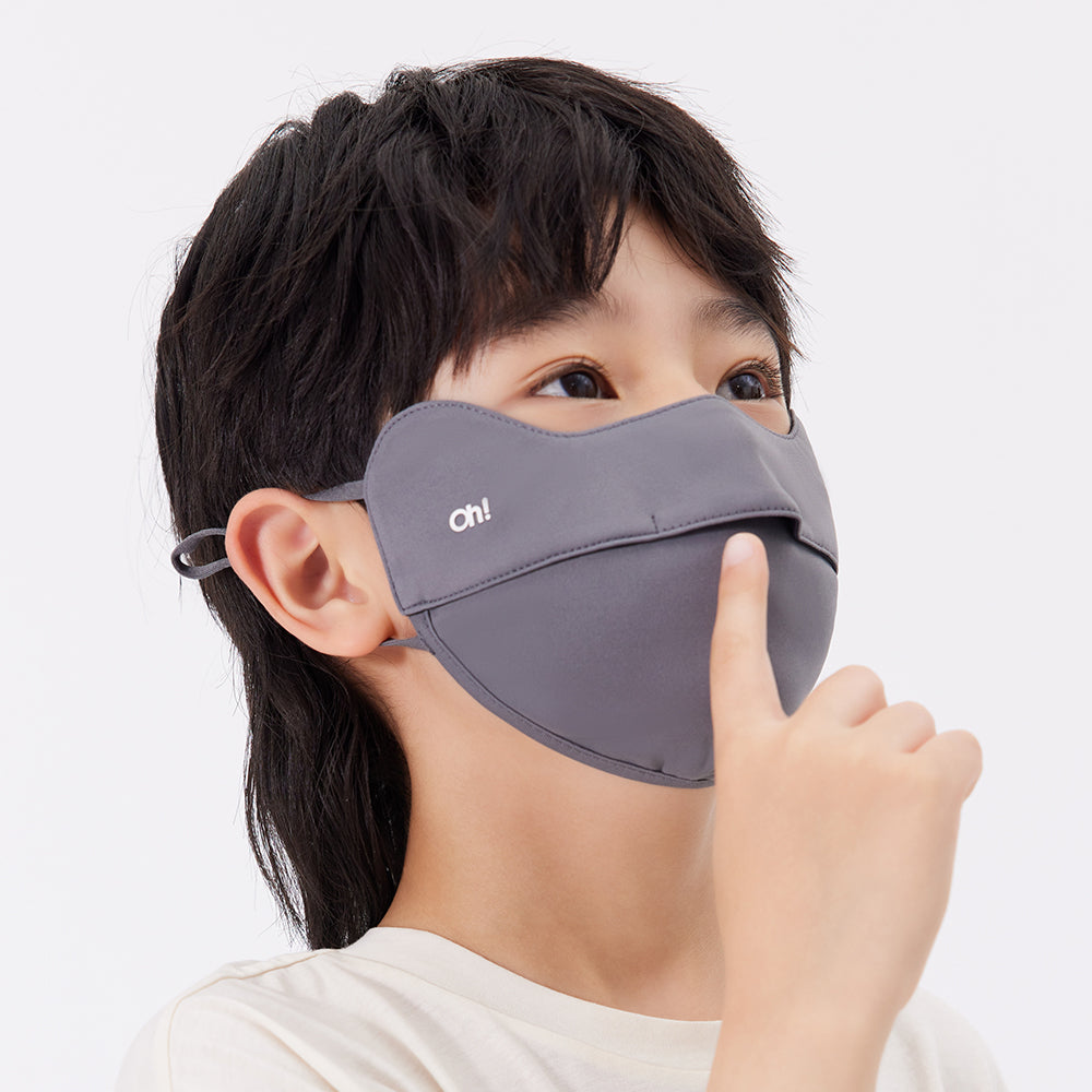 Breathable Kid's Sunscreen Mask UPF 50+ Washable Reusable Anti-UV Face Covering
