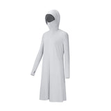 Women's Sun Protection Hoodie Long Sleeve Full Cover Cooling Mid Length Long Trench UPF 50+