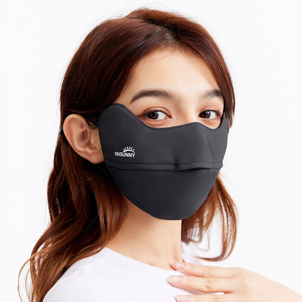 Breathable Anti-UV Face Mask with Canthus Protection UPF 50+ Cooling Face Covering
