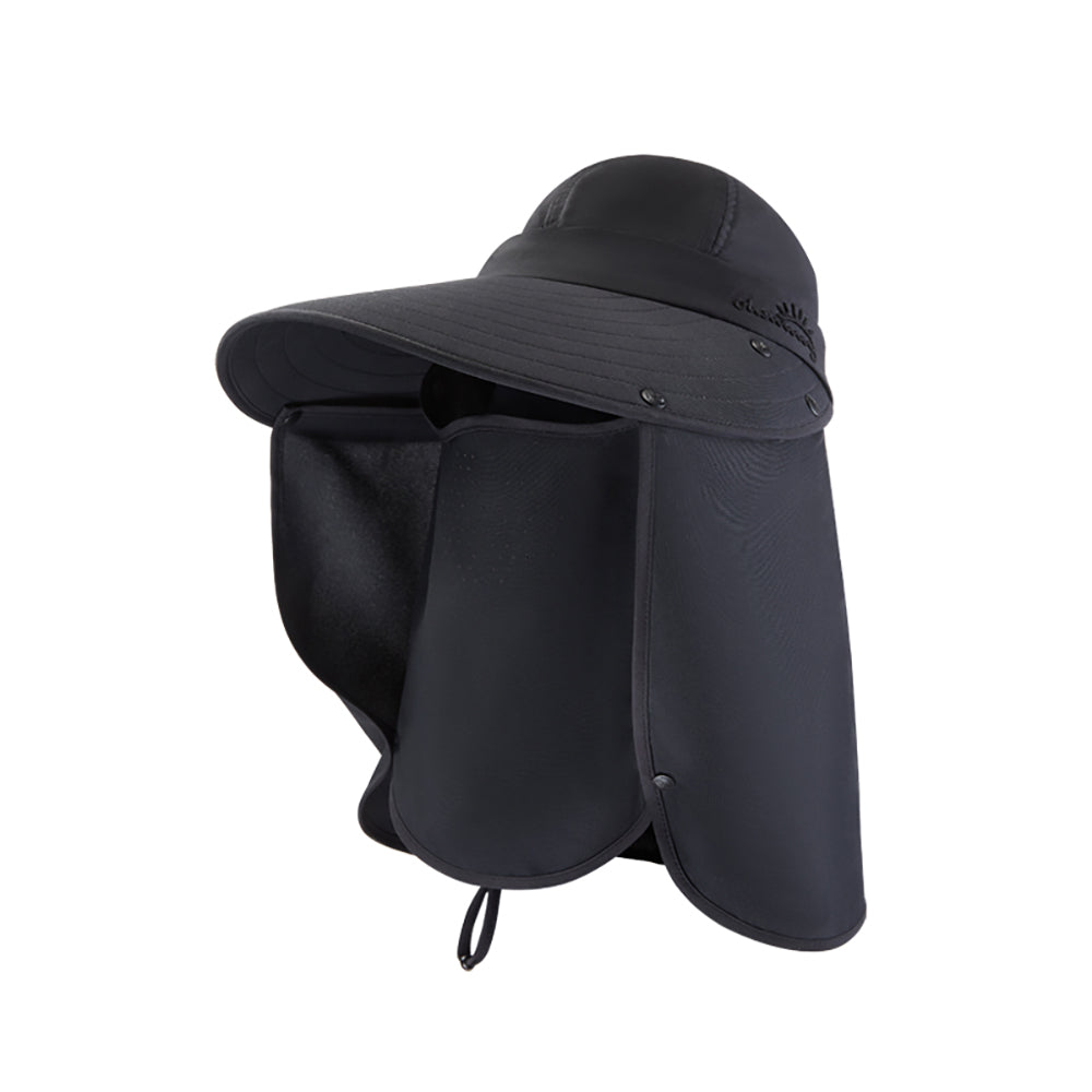 Unisex Sun Protection Fishing Hat with Face Neck Cover Flap Hiking Cap UPF 50+