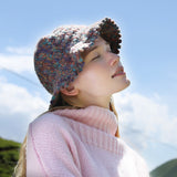 Knit Bucket Hat Winter Warm Stretchy Knitted Fisherman Cap