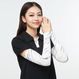 Women's Cooling Sports Compression Quick Dry UV Sun Protection Gardient Arm Sleeves UPF 50+