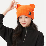 Winter Bear Ear Beanie Warm Knit Full Face Cover Balaclava Ski Hats for Men and Women