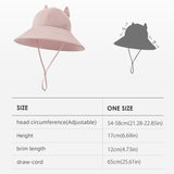 Women's Large Brim Sun Hat with Bear Ear UPF 50+