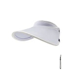 Unisex Empty Top Visor Hat UV Protection UPF 50+ with Adjustable Wide Brim