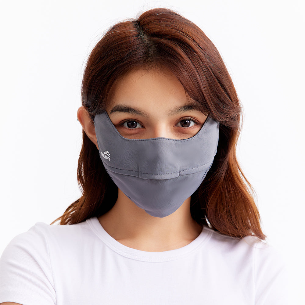 Breathable Anti-UV Face Mask with Canthus Protection UPF 50+ Cooling Face Covering