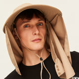 Unisex Sun Protection Fishing Hat with Face Neck Cover Flap Hiking Cap UPF 50+