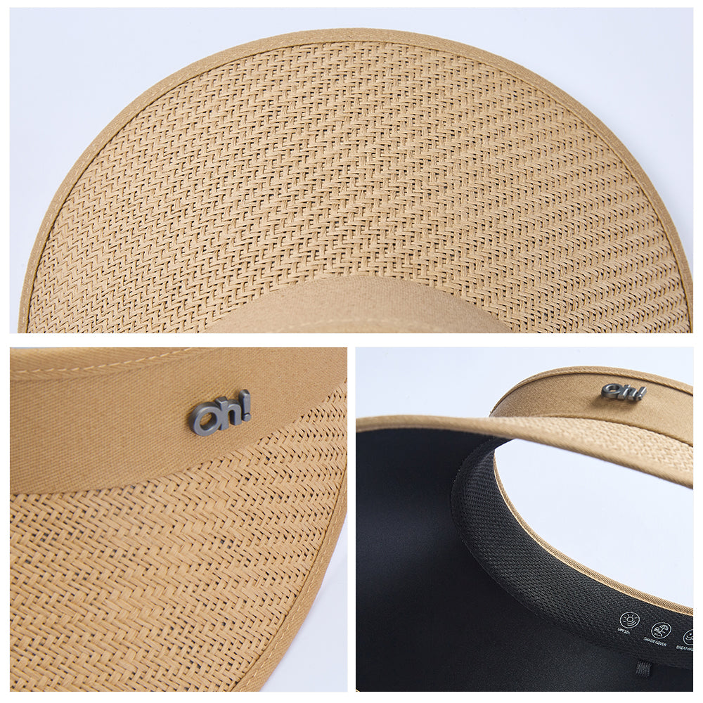 Unisex Wide Brim Visor Cap UPF 50+ Sun Protection Beach Hat