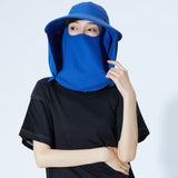 Unisex Fishing Hiking Sun Protection Face Neck Cover Flap Hat UPF 50+