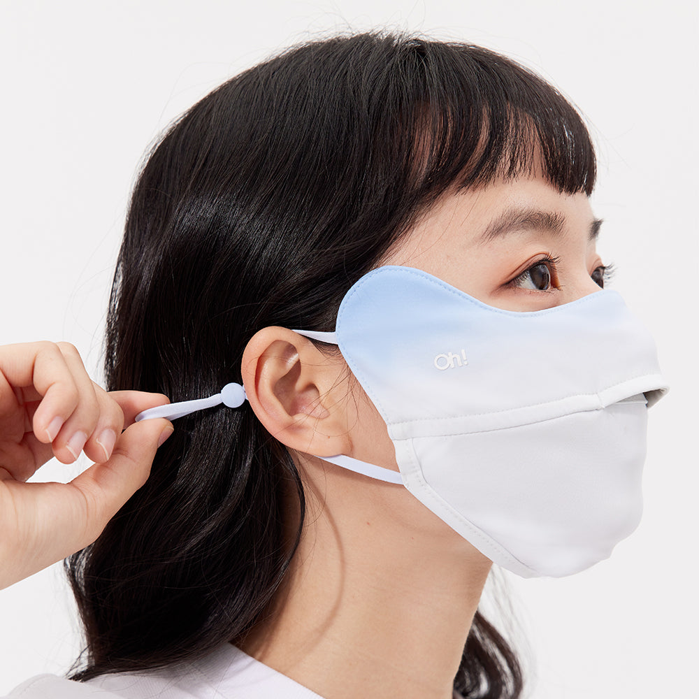 US Stock Women's Sun Protection Face Cover UPF 50+ Gradient Color Face Mask