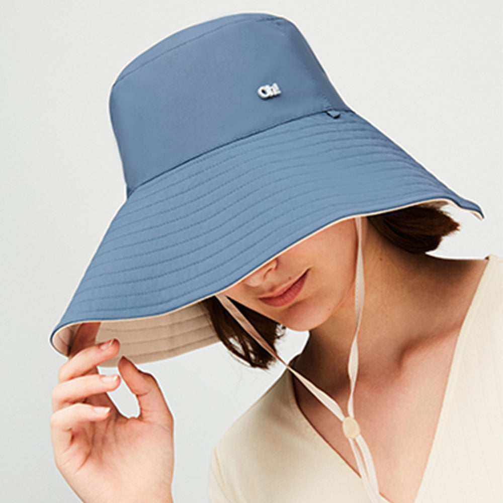 Women's Large Brim Bucket Hat Reversible Sun Cap UPF50+ Waterproof