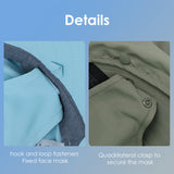 Unisex Sun Protection Fishing Hat with Face Neck Cover Flap Hiking Cap UPF 50+