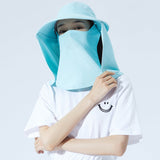 Unisex Fishing Hiking Sun Protection Face Neck Cover Flap Hat UPF 50+