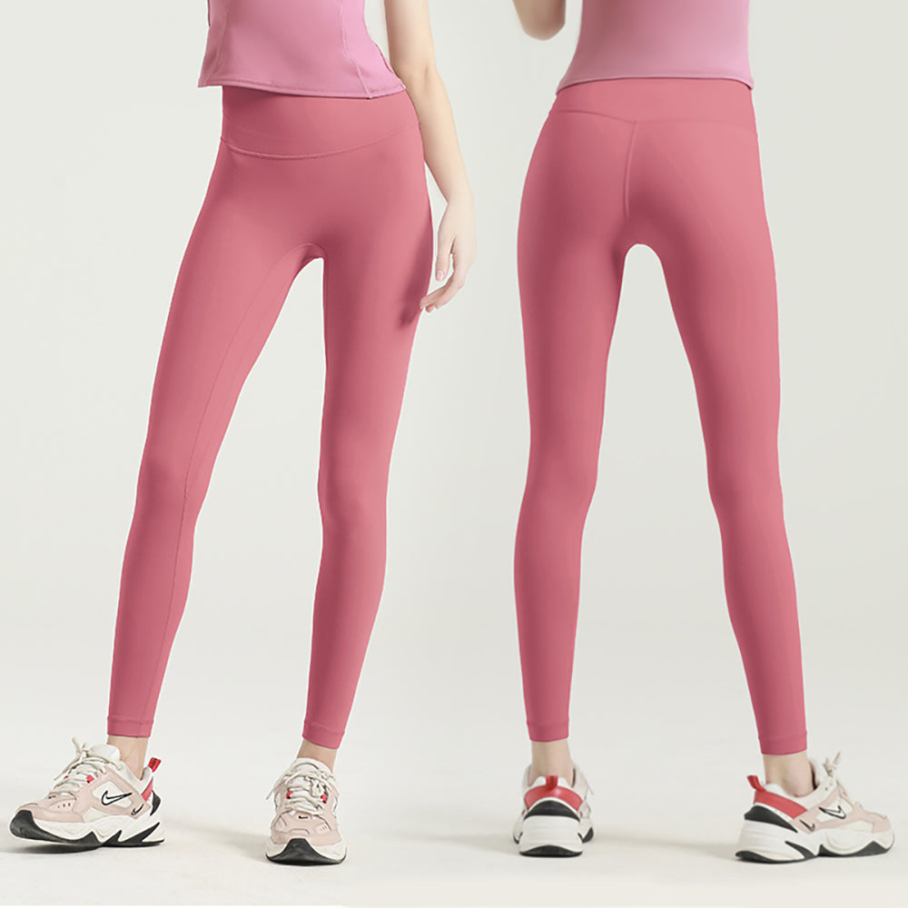 US Stock High-Waist Leggings Anti-Chafing Seams Ankle Sports Yoga Pants