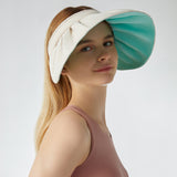 Sun Protection Wide Brim Foldable Hats Roll-Up Headband Visor UPF 50+