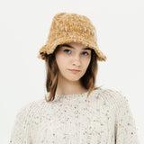 Knit Bucket Hat Winter Warm Stretchy Knitted Fisherman Cap