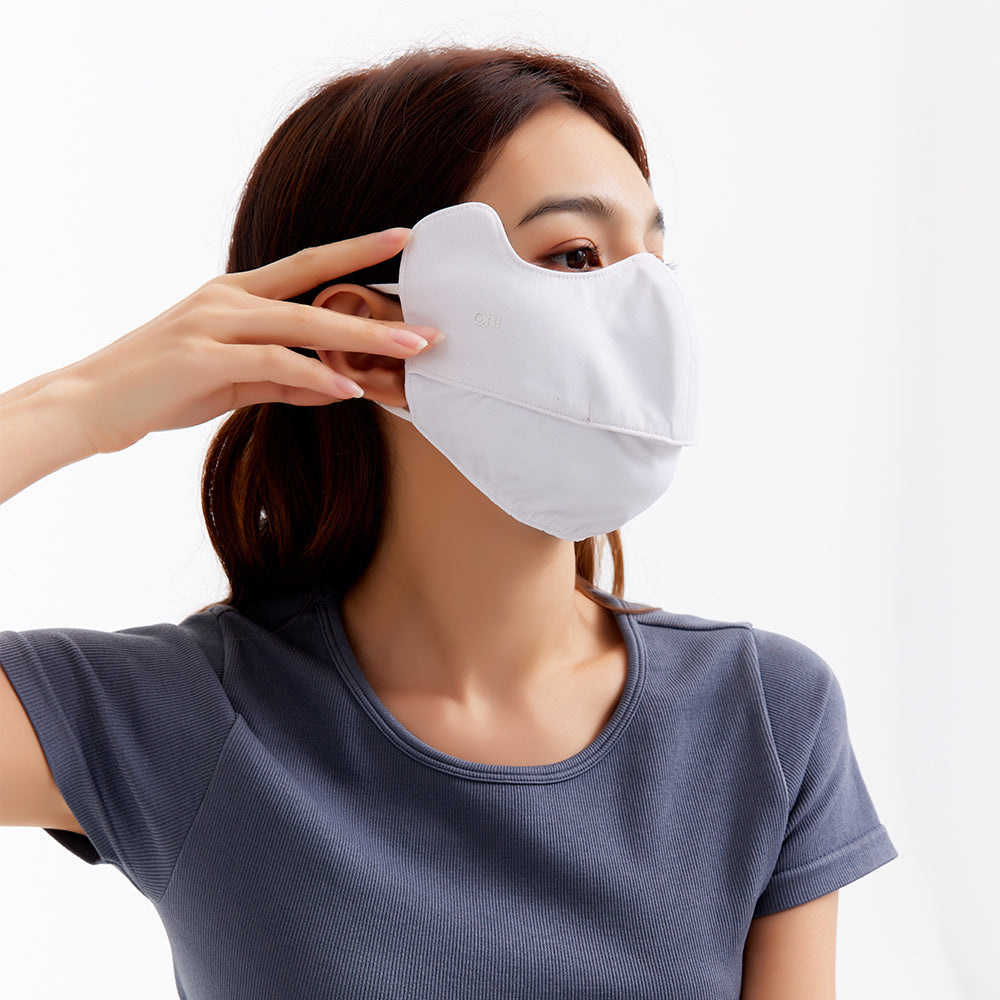 US Stock Breathable Sunscreen Face Mask with Mouth Opened UPF 50+