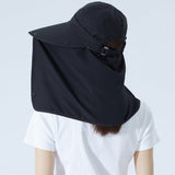Unisex Fishing Hiking Sun Protection Face Neck Cover Flap Hat UPF 50+