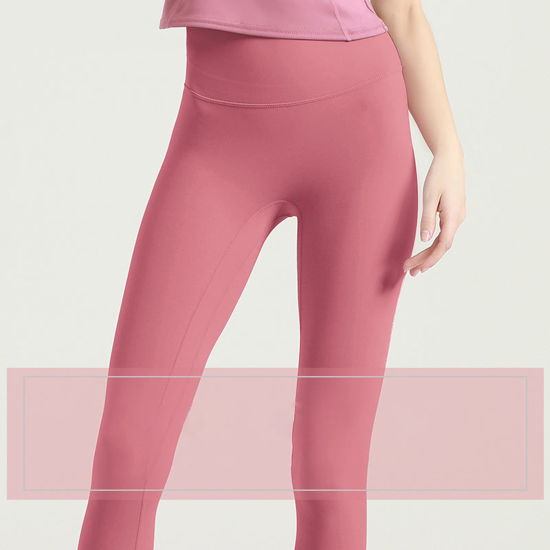 US Stock High-Waist Leggings Anti-Chafing Seams Ankle Sports Yoga Pants