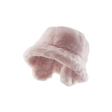 Pink Faux-fur Bucket Hat
