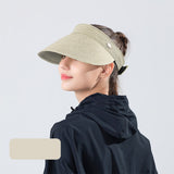 Women's Wide-Brim Roll-up Foldable Straw Hat UPF 50+