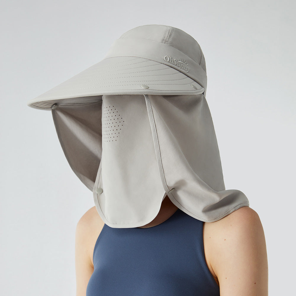 Unisex Fishing Hiking Sun Protection Face Neck Cover Flap Hat UPF 50+