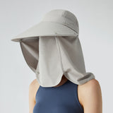 Unisex Fishing Hiking Sun Protection Face Neck Cover Flap Hat UPF 50+
