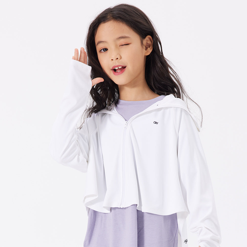 Kid's Sun Protection Hooded Cape for 4-13 Years Boys Girls UPF 50+