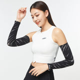 Women's Cooling Sports Compression Quick Dry UV Sun Protection Gardient Arm Sleeves UPF 50+