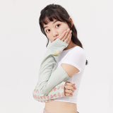 Women's Loose Printed Sun Protection Arm Sleeves UPF 50+