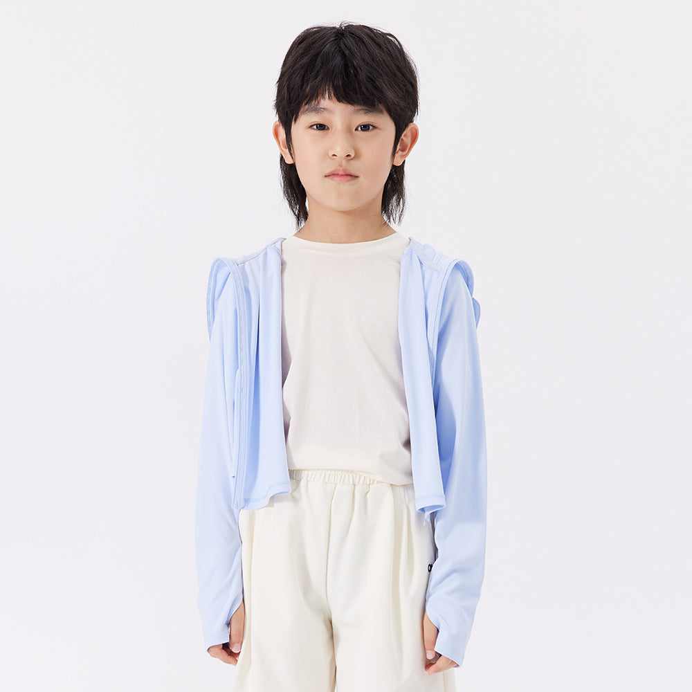 Kid's Sun Protection Hooded Cape for 4-13 Years Boys Girls UPF 50+