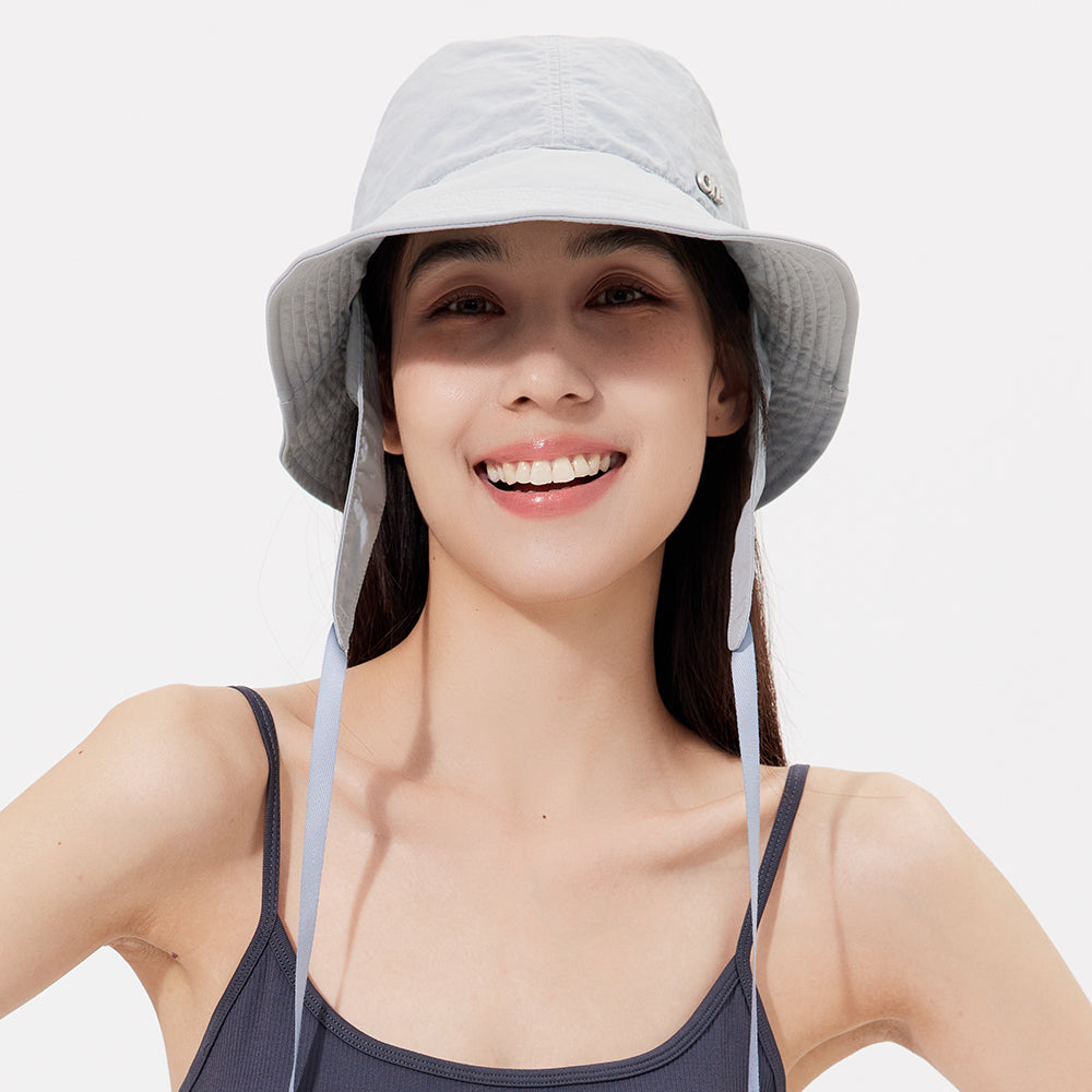 Sun Protection Bucket Hat with Chin Strap UPF 50+