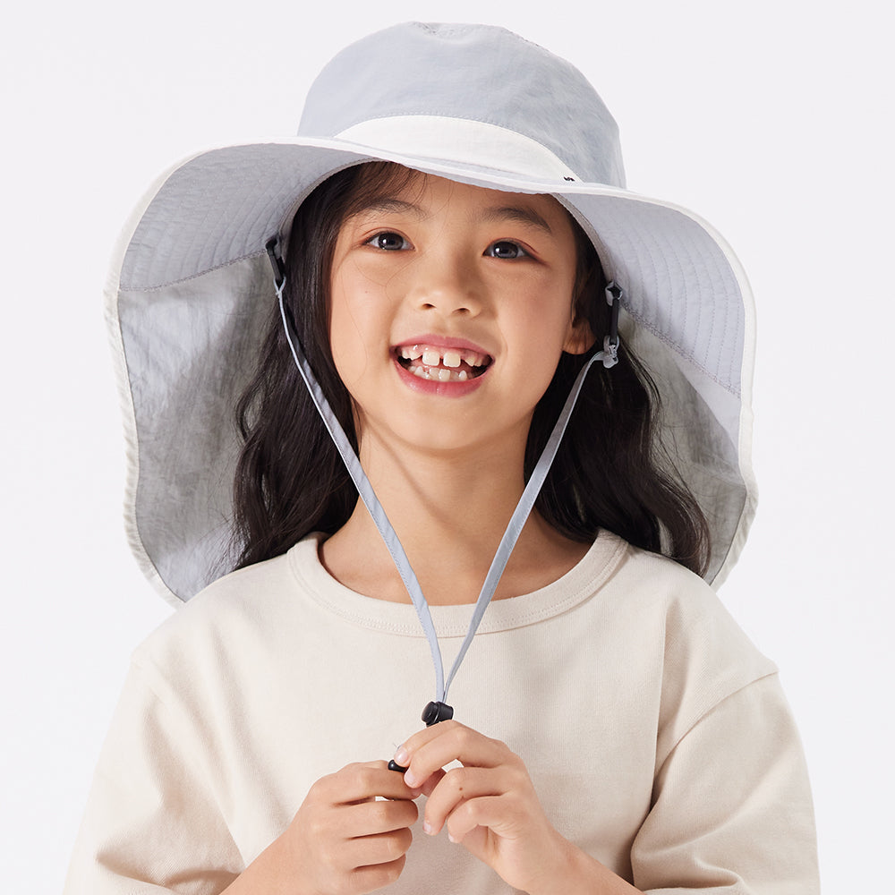 Kid’s Bucket Hat with Neck Flap and Strap UPF 50+