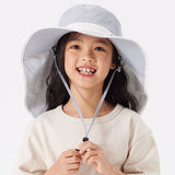 Kid’s Bucket Hat with Neck Flap and Strap UPF 50+