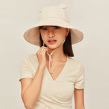 Women's Large Brim Sun Hat with Bear Ear UPF 50+