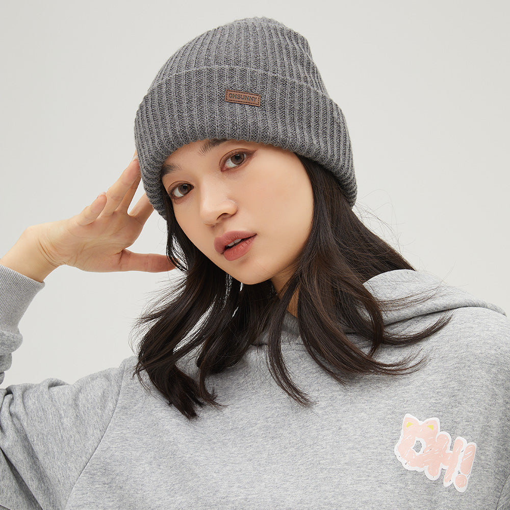 Women's Winter Sheep Wool Heated Knit Hat