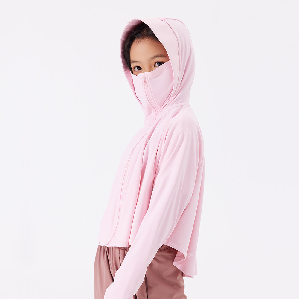 Kid's Sun Protection Hooded Cape for 4-13 Years Boys Girls UPF 50+